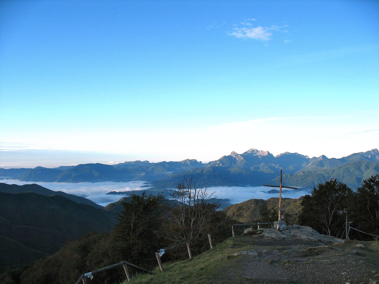 Fog in Garfagnana view from San Pellegrino in Alpe
