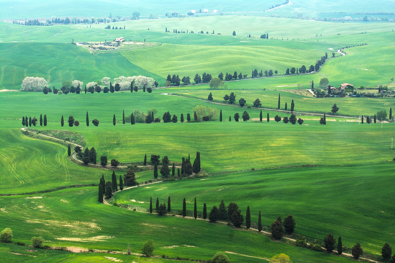 Flying in Val d'Orcia