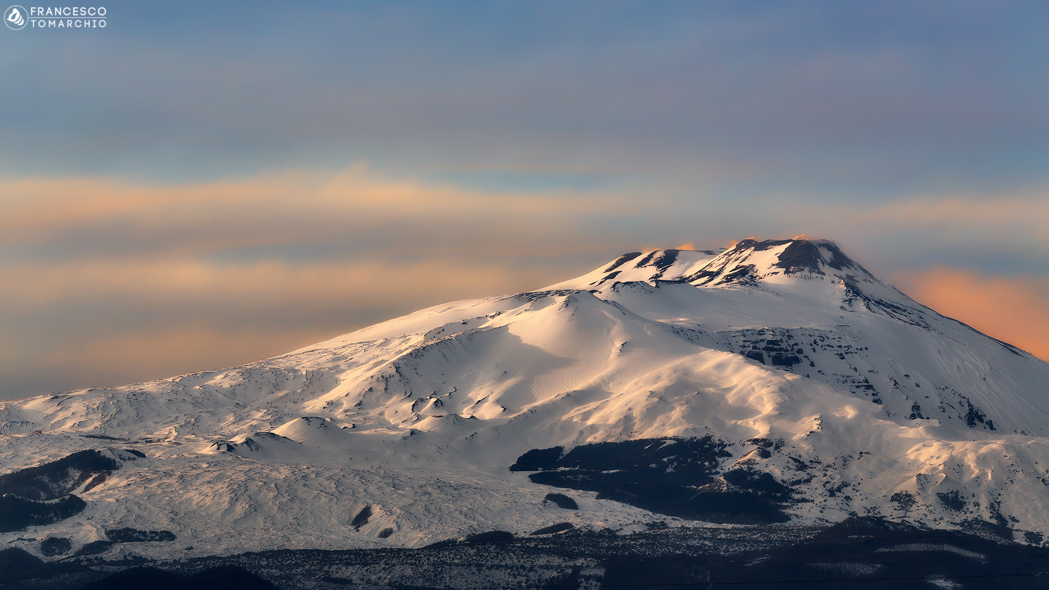 Etna at sunset
