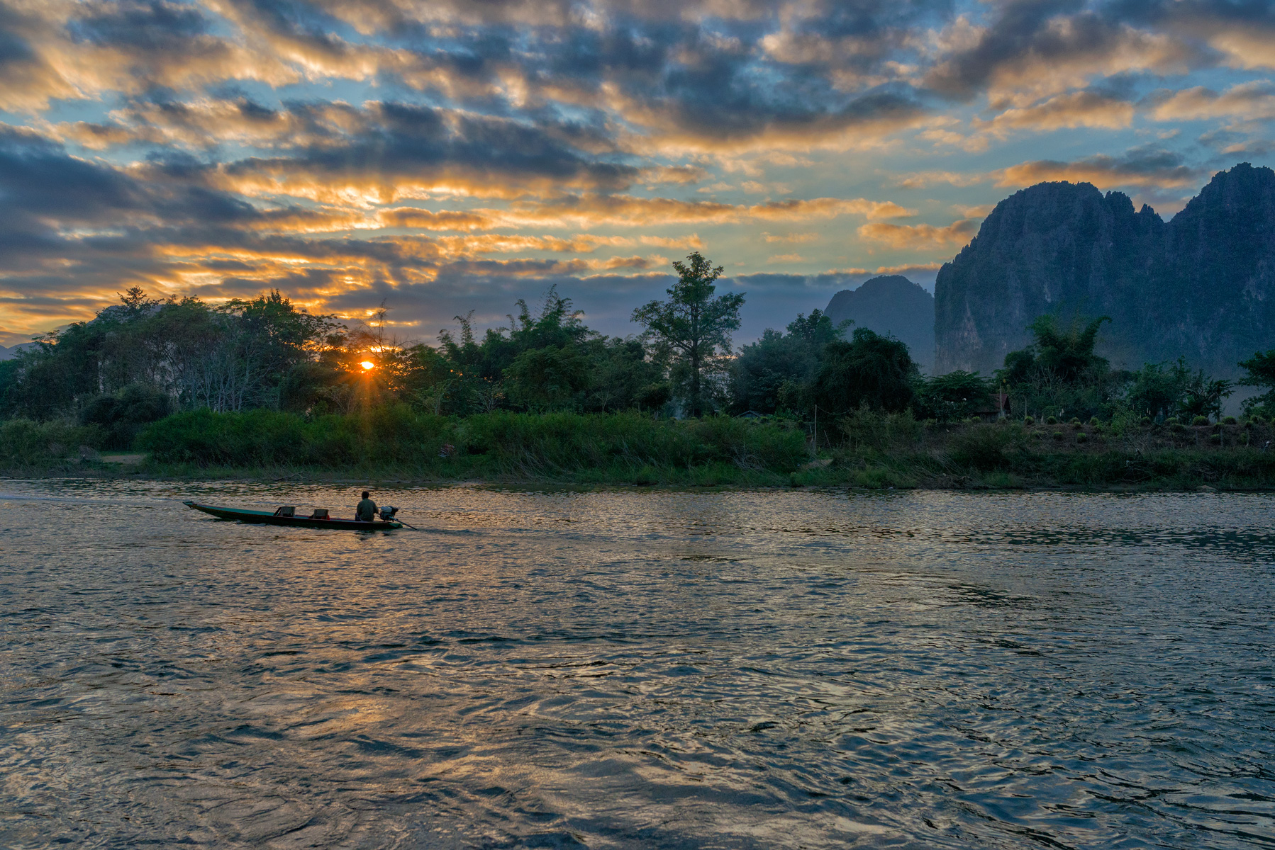 Tramonto sul Mekong
