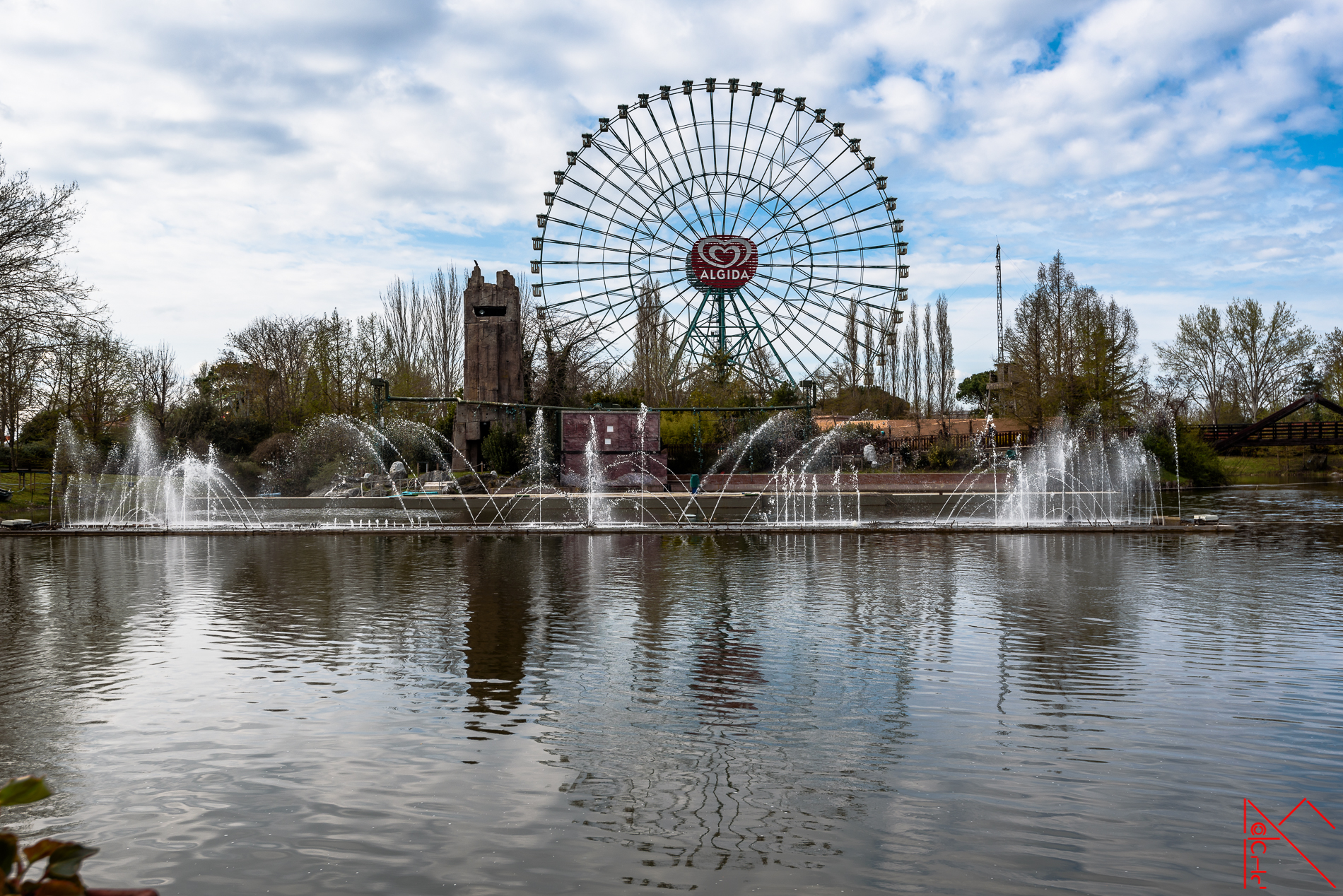 The pond and water features