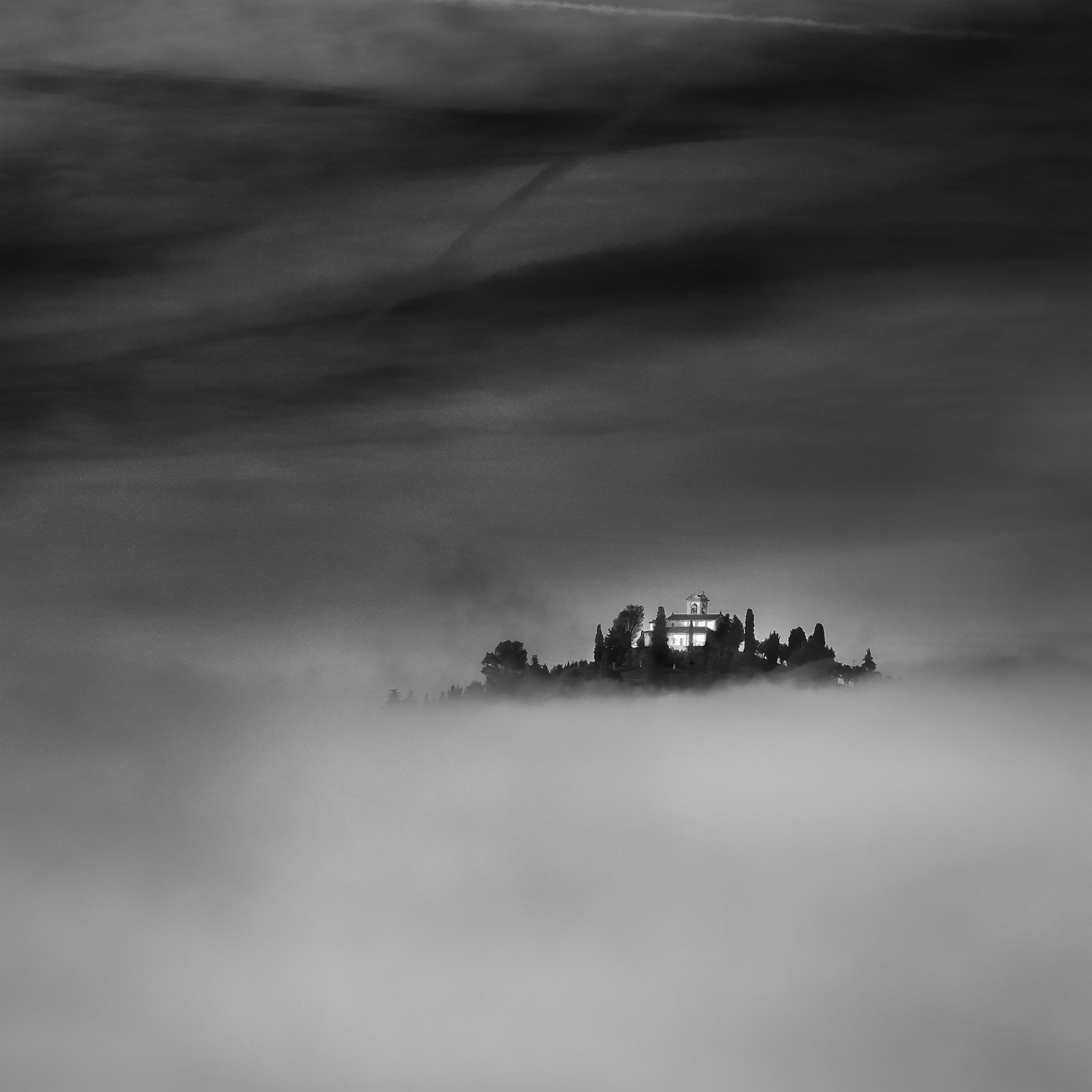 Montevecchia in the clouds