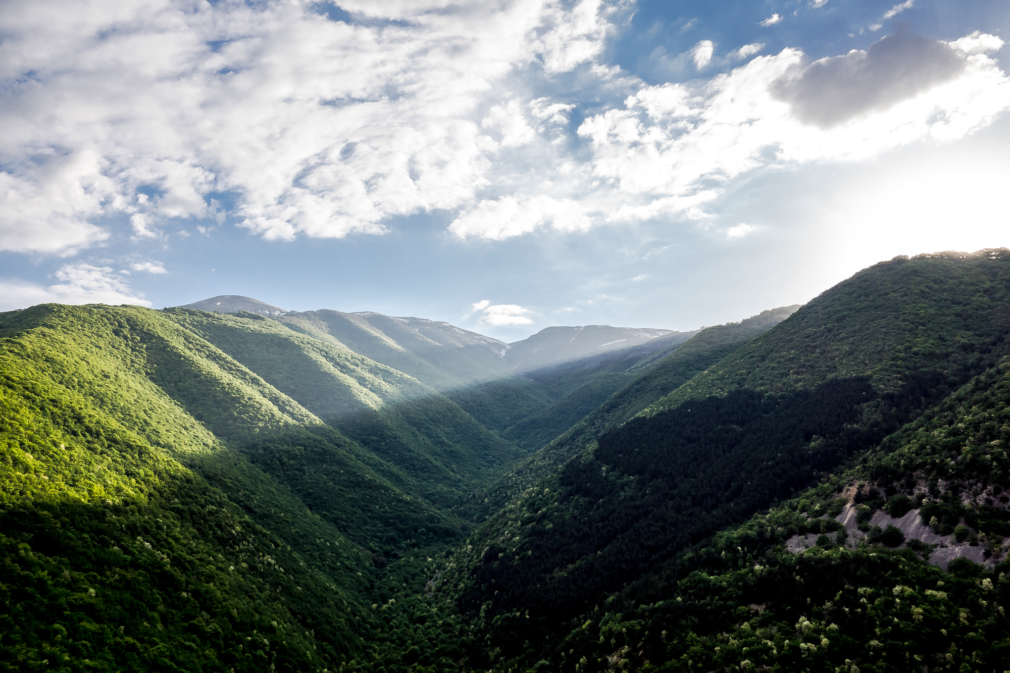 Towards Il Rifugio The range 1659m - Pettorano On Gizio