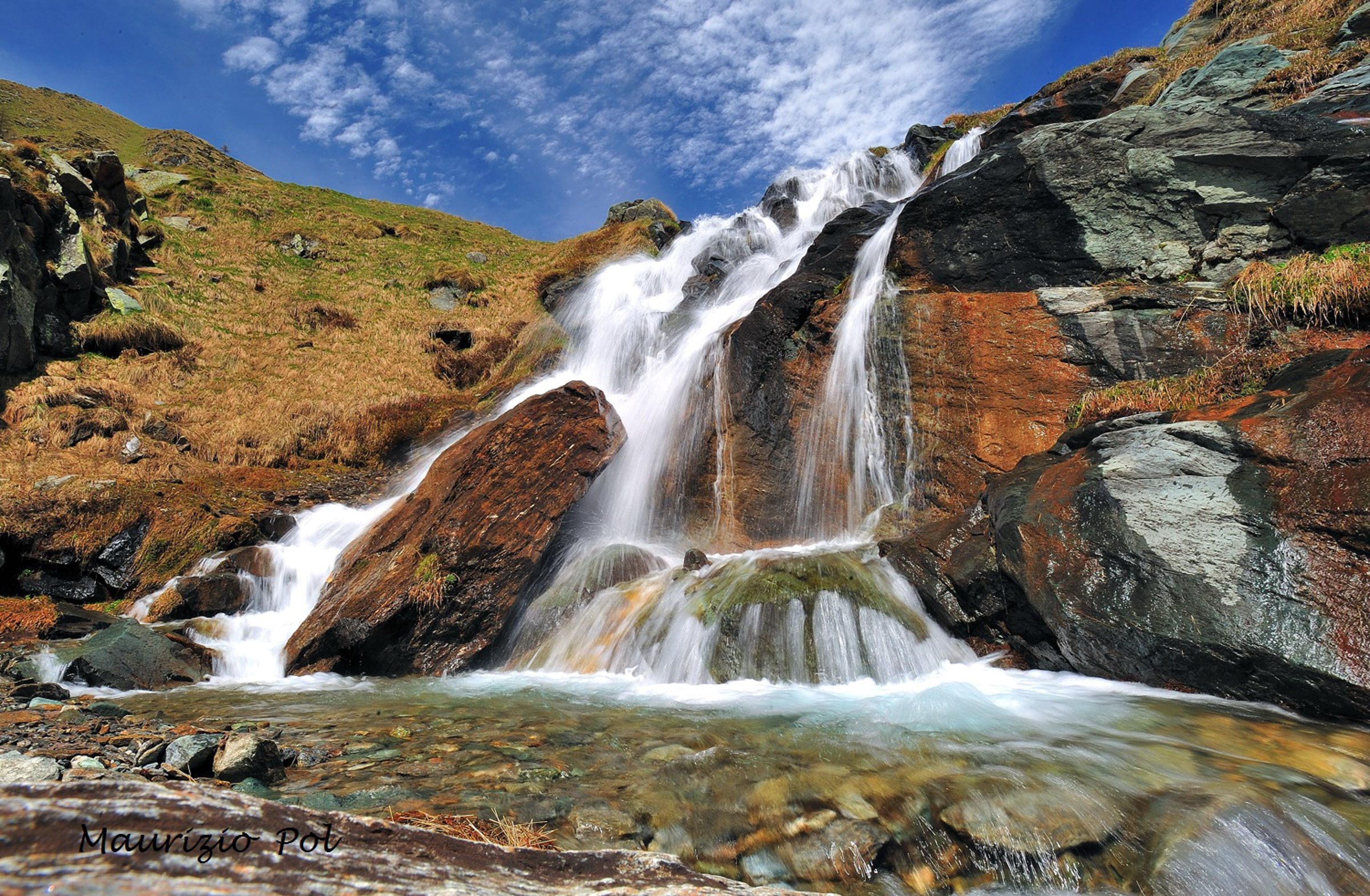 waterfall under the hill of Balma-high val Soana