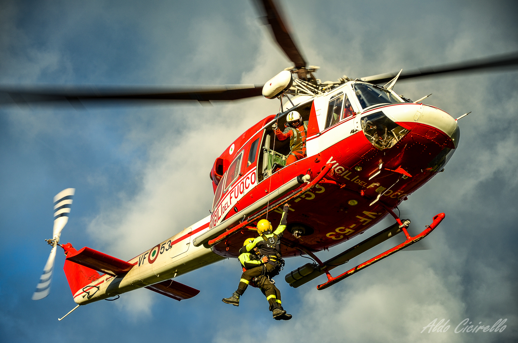 Vigili del Fuoco -Addestramento Elisoccorritori