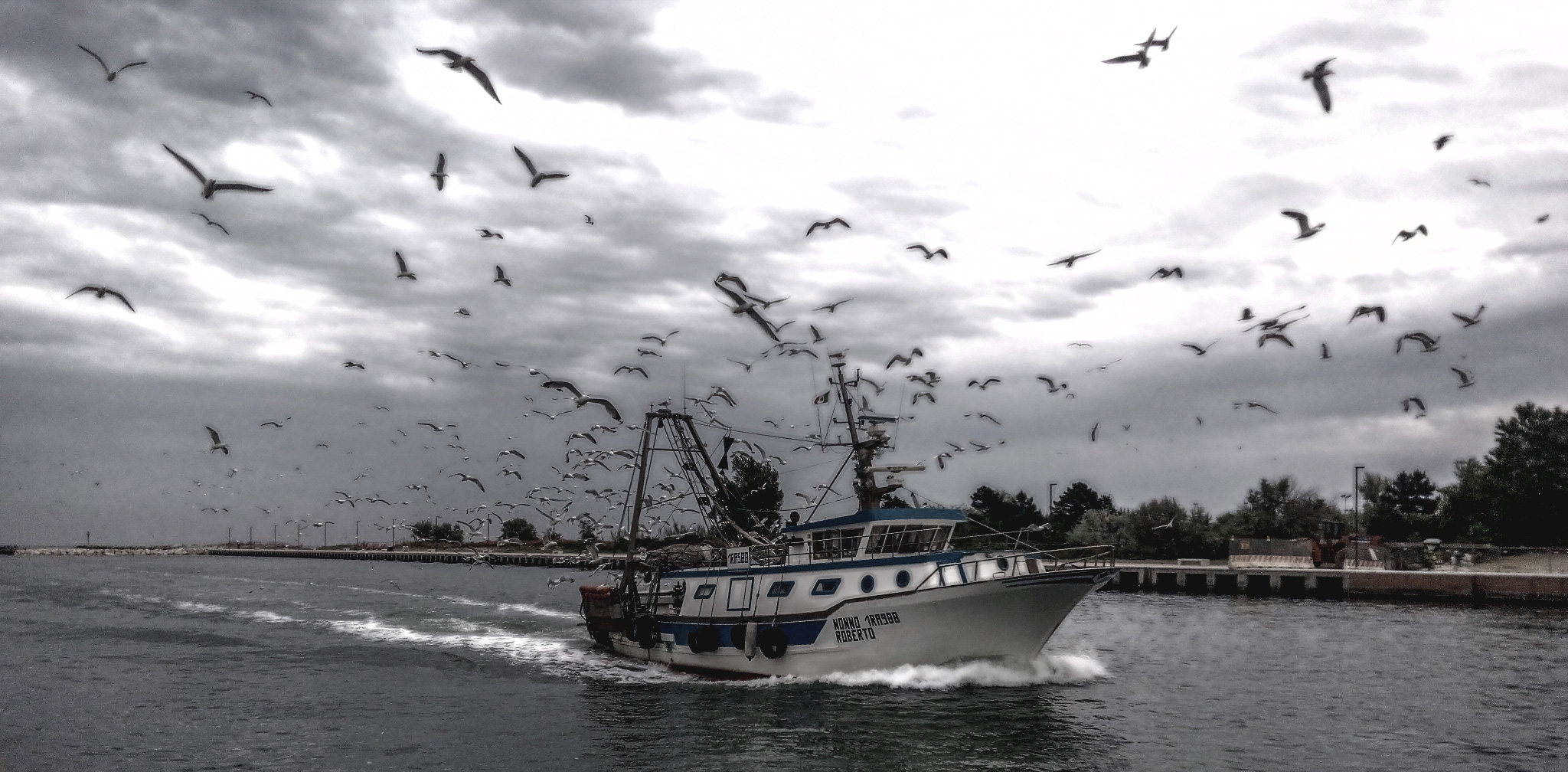 approaching to Porto Garibaldi