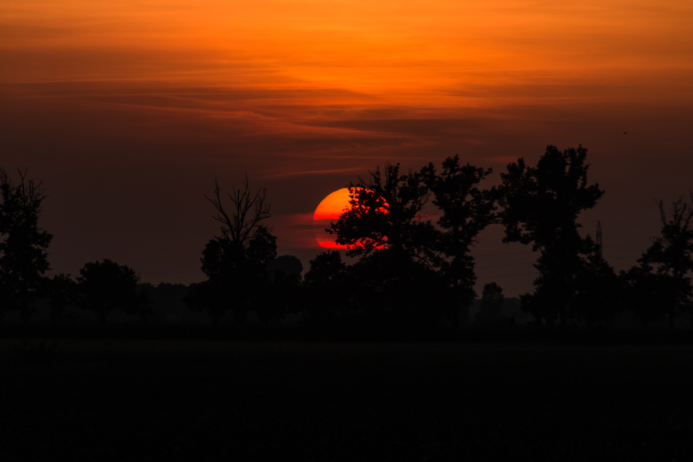 sunset in the countryside