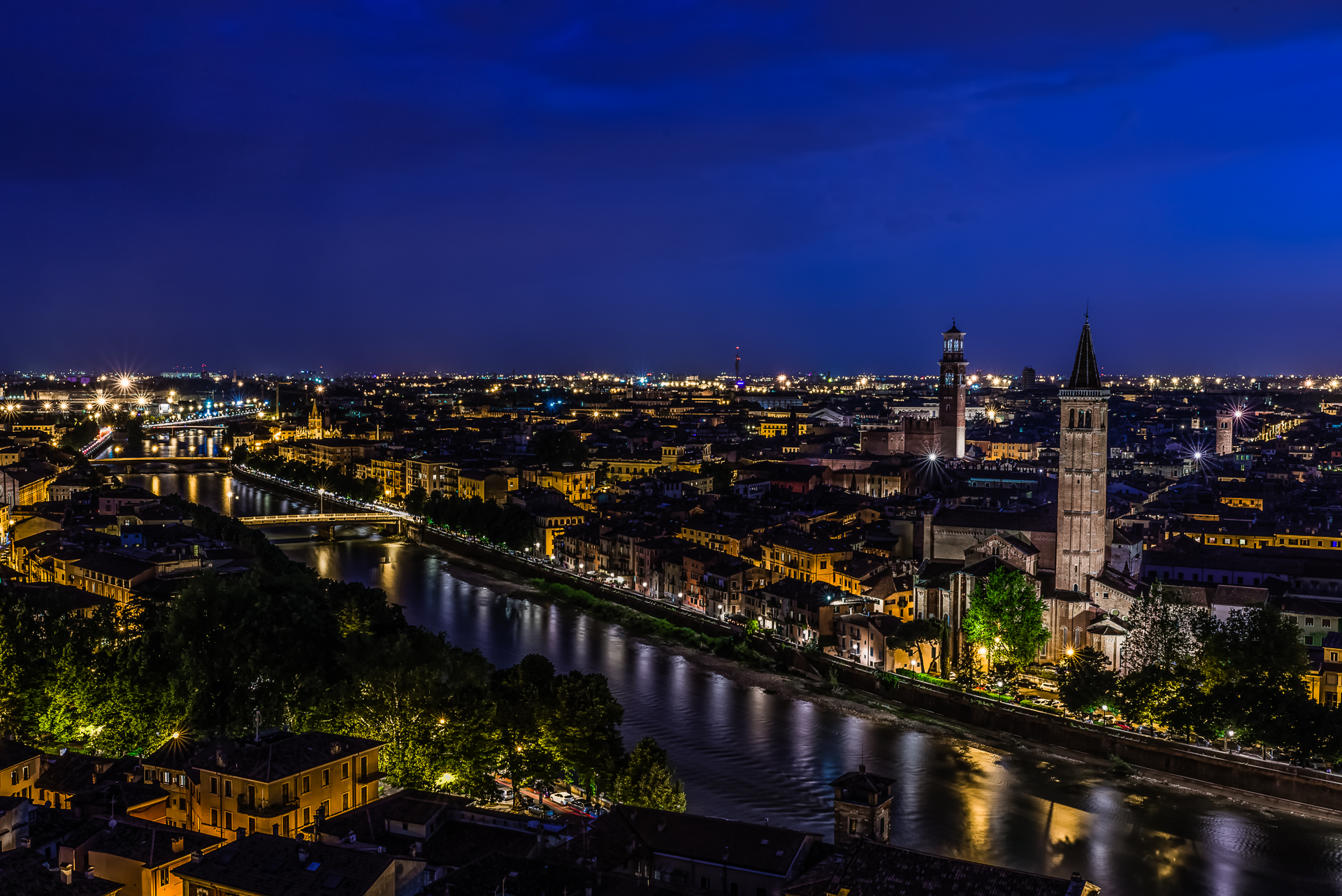 Verona, blue hour