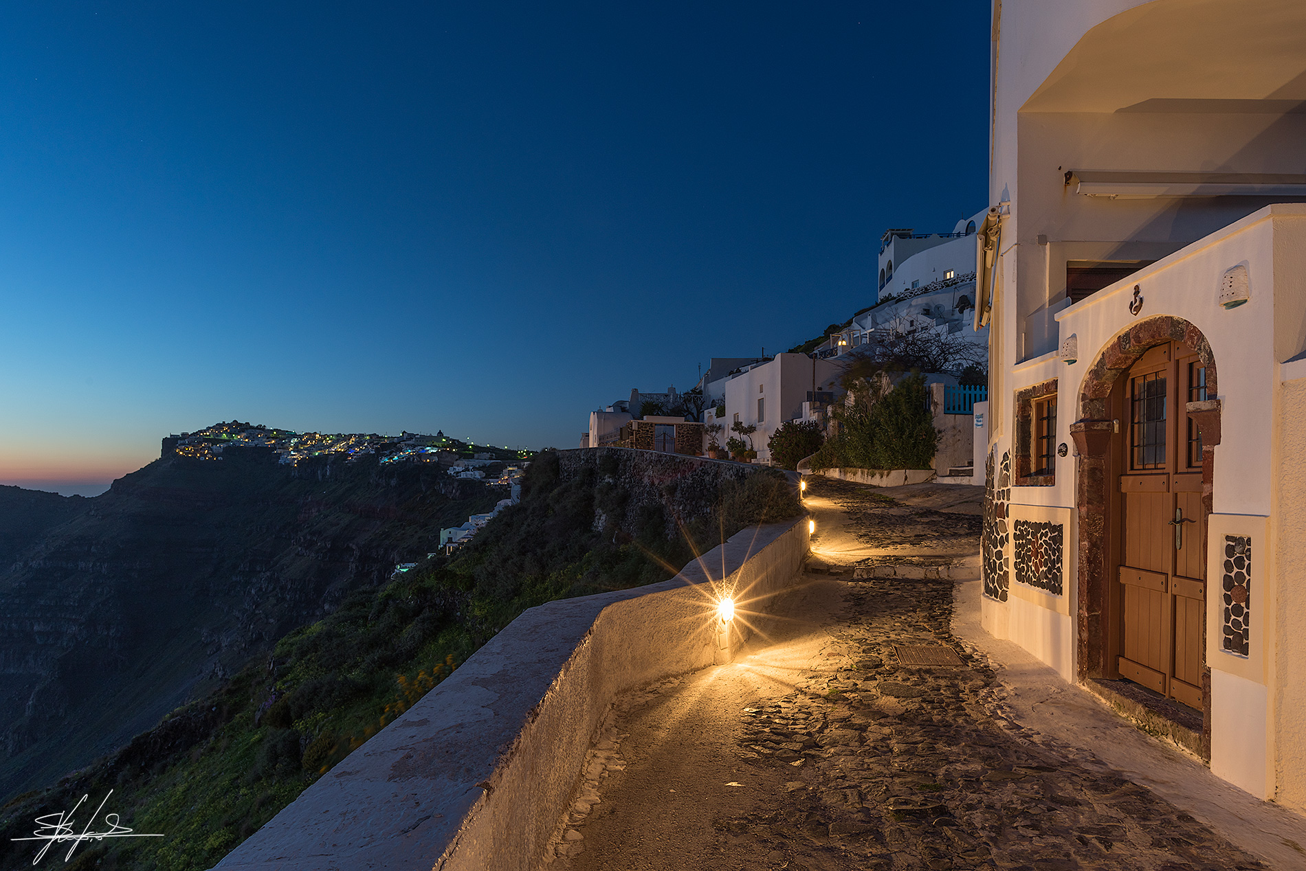 Santorini by night