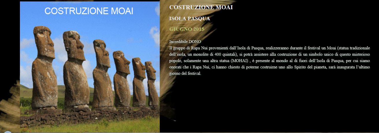 construction of a statue moai