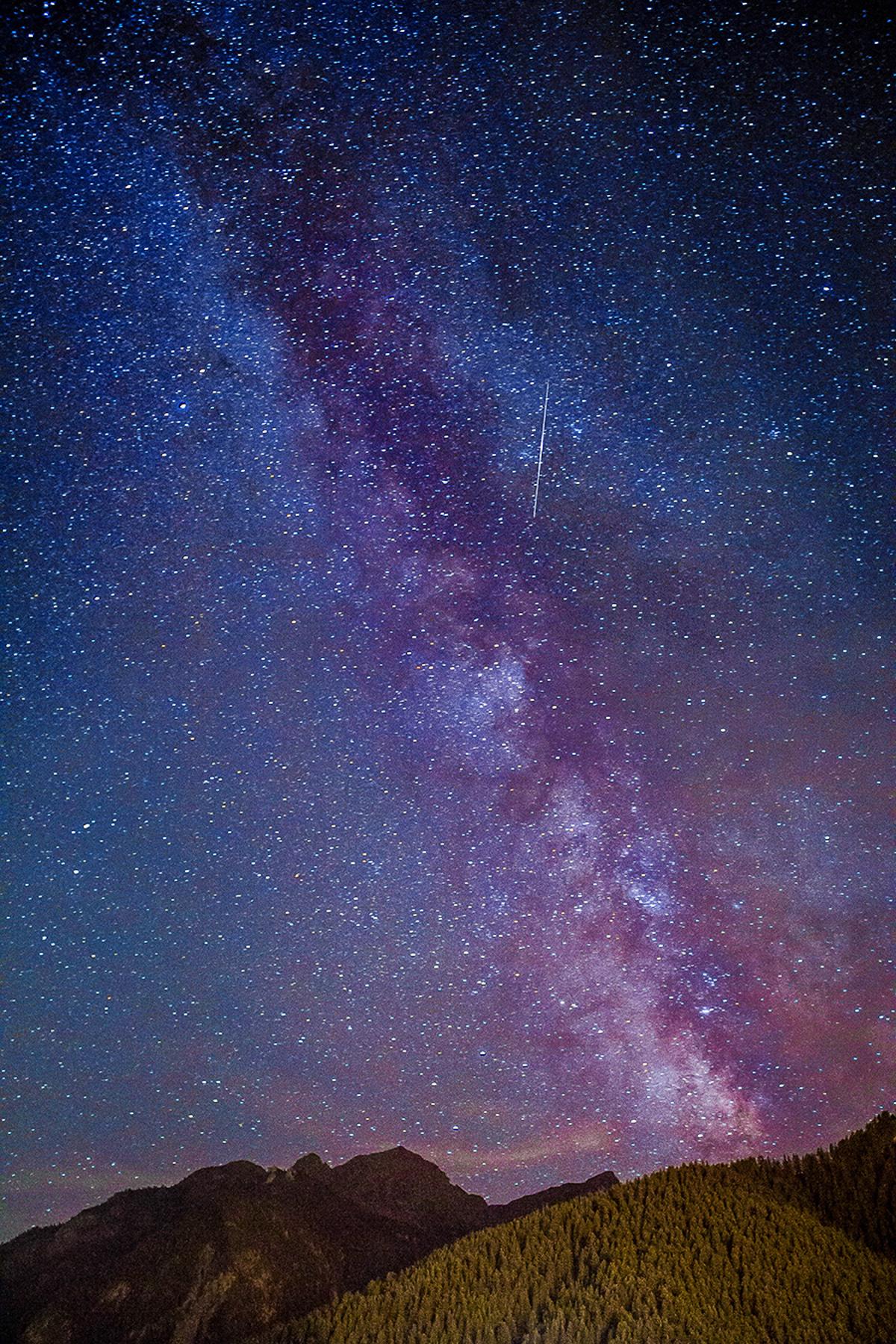 Milky Way and shooting star