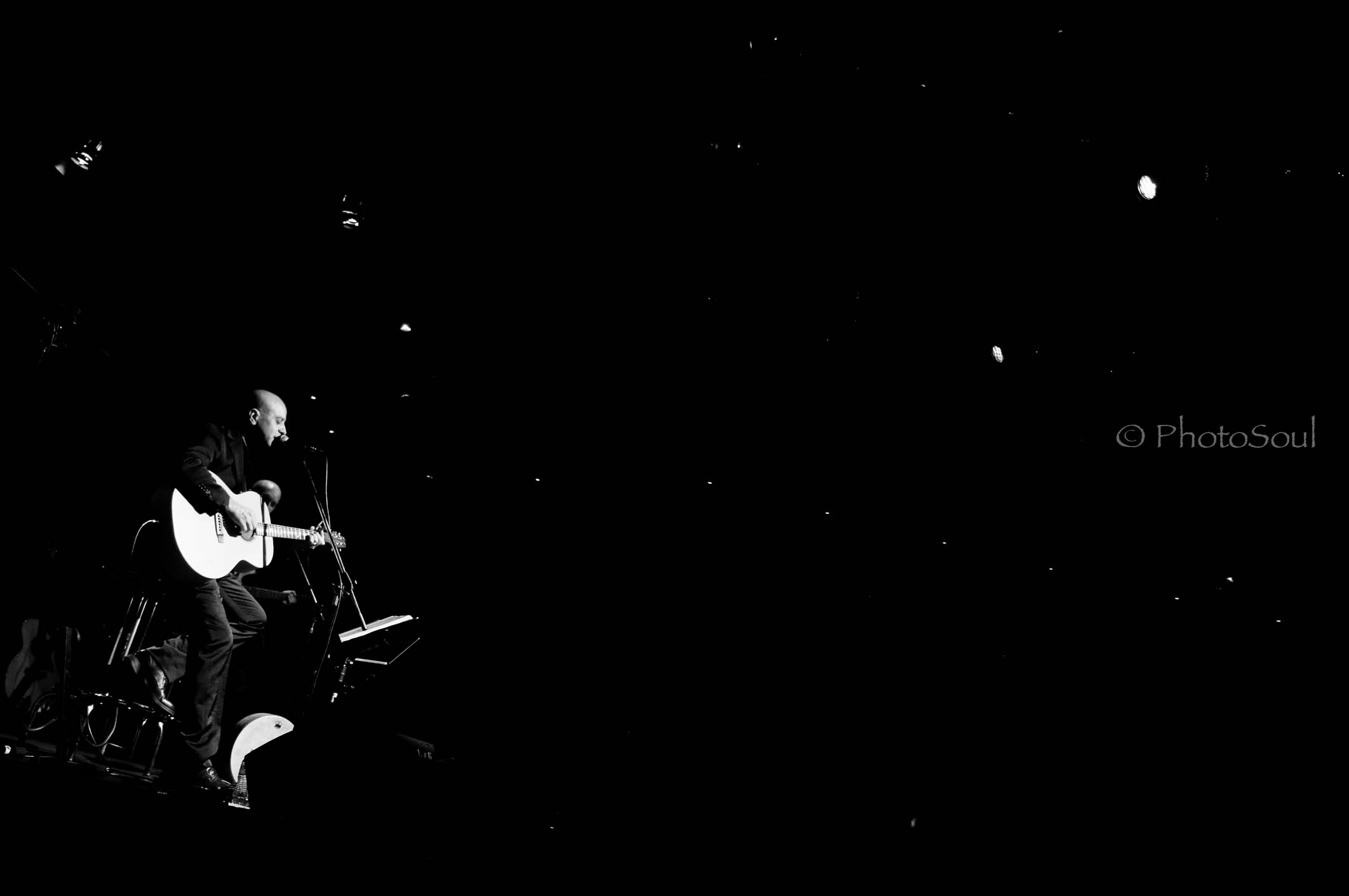 from the stage you see everything "black"