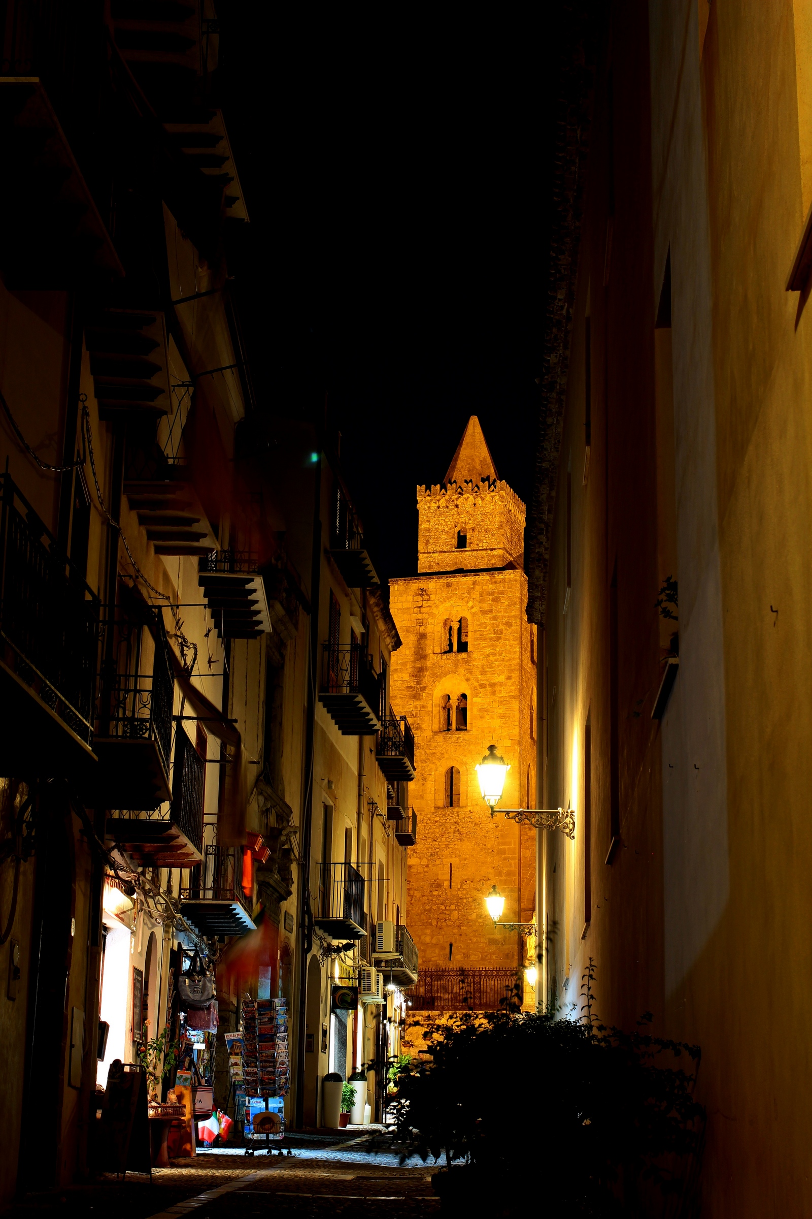 Norman tower of the cathedral cefalù
