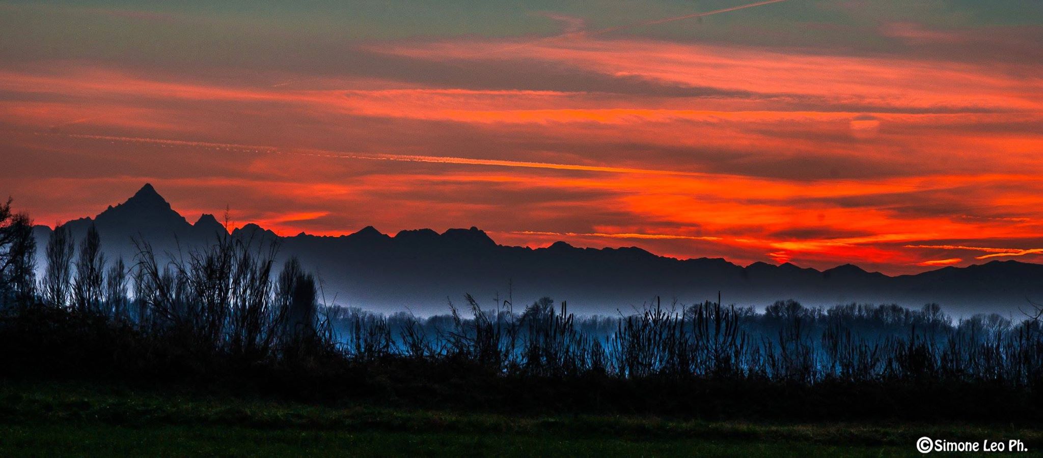 Il tramonto dietro il Re