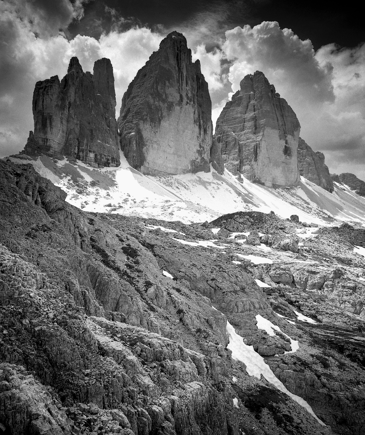 Clouds on the Three Peaks of Lavaredo