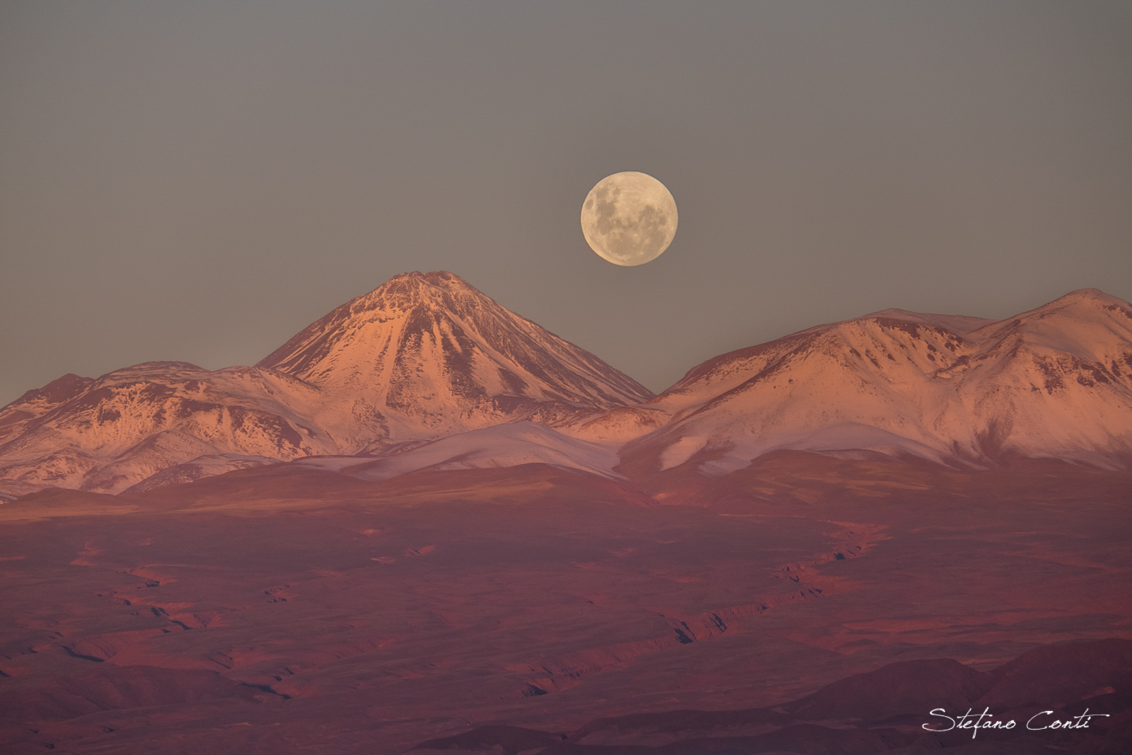 Laguna Chaxa: il sorgere dalla luna piena