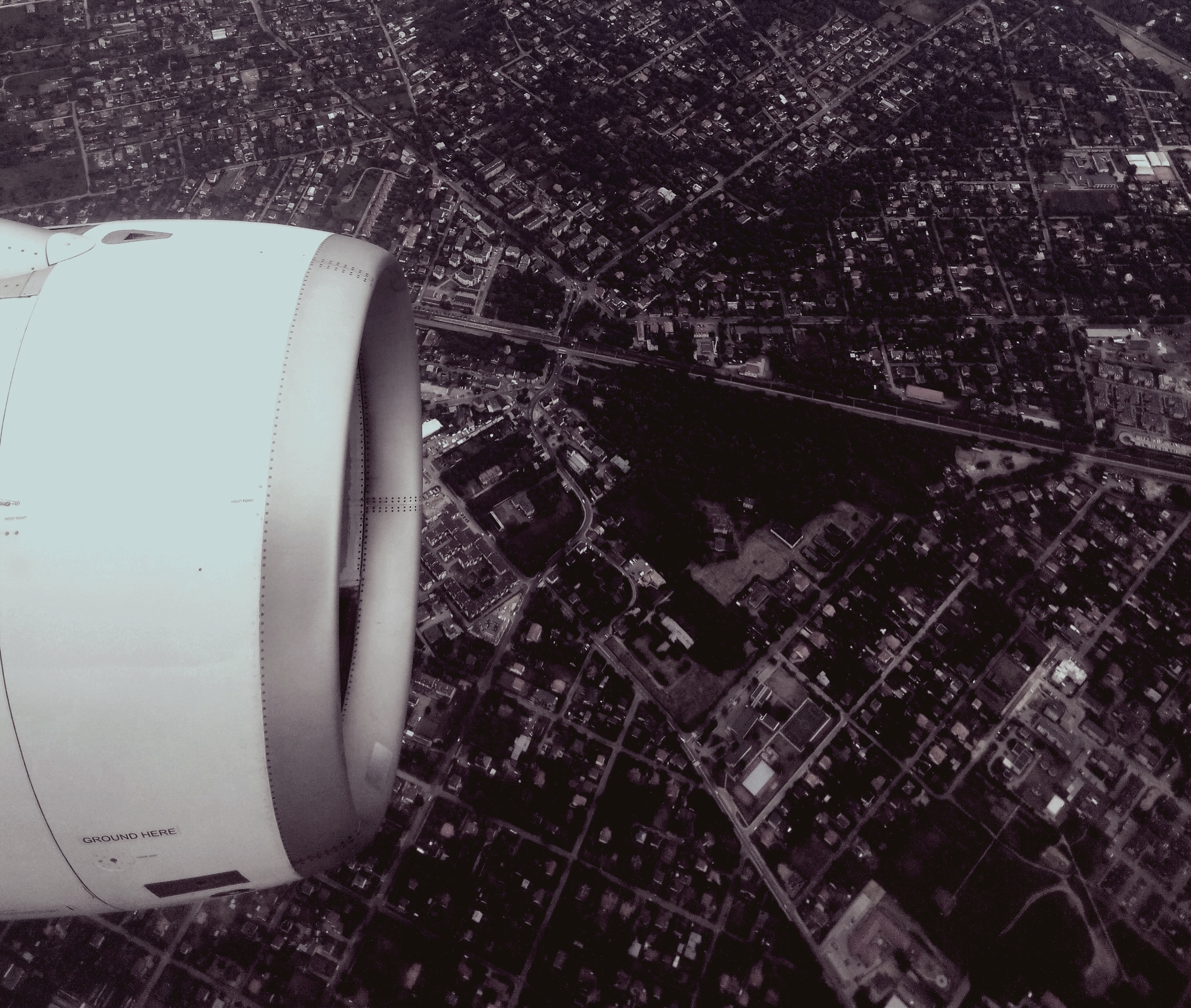 over Warsaw's suburb