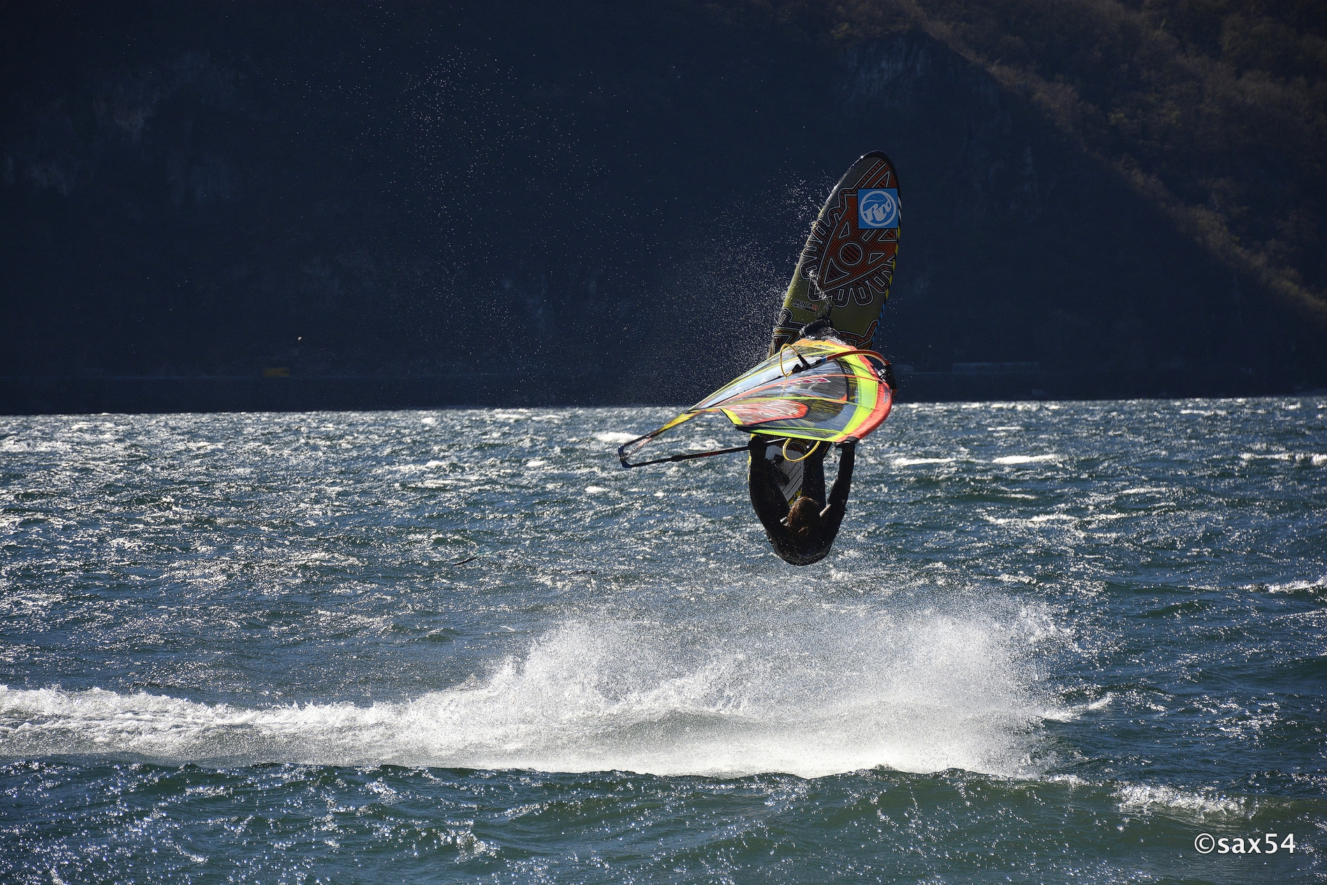 Surfing on Lake Lecco