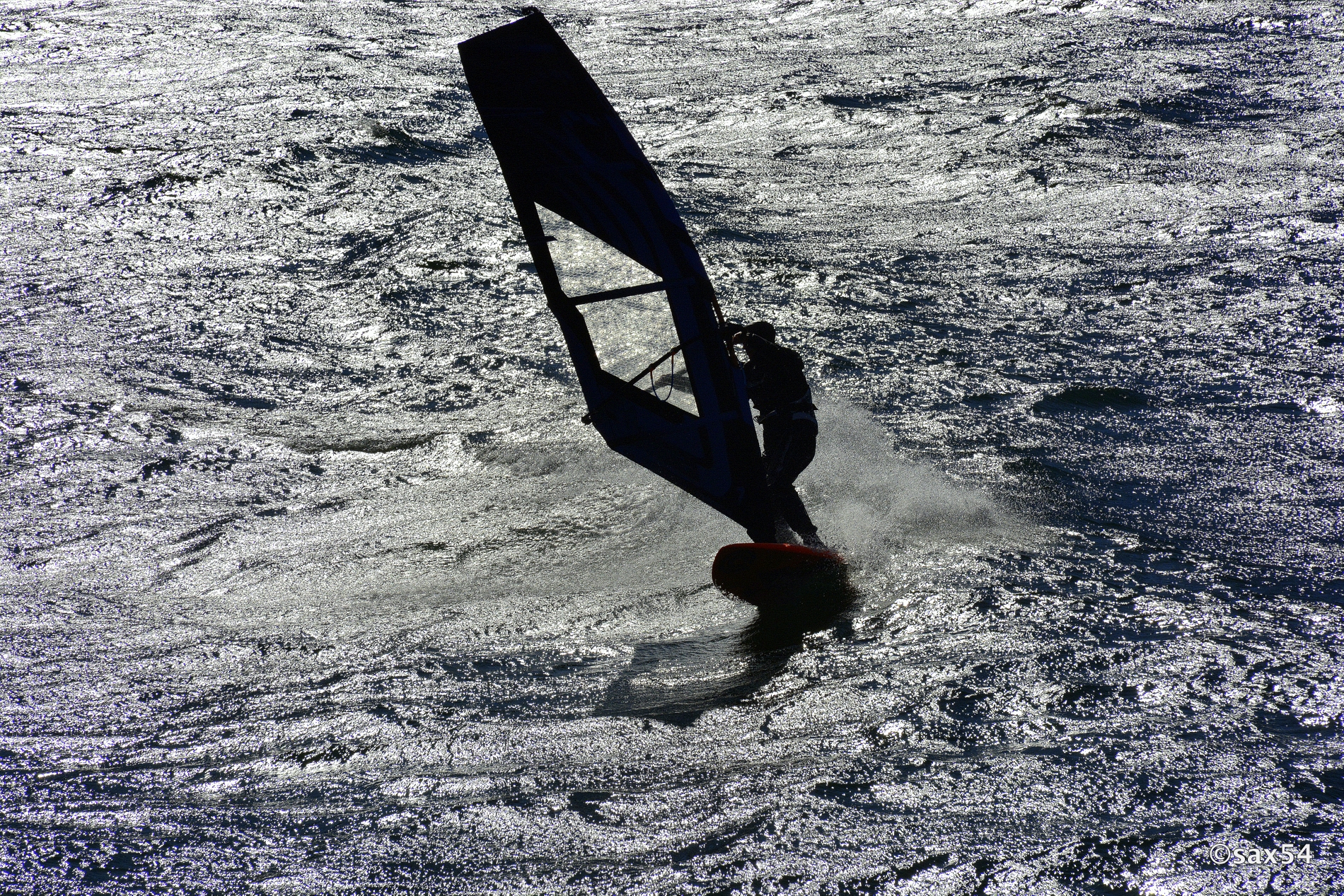 Surfing on Lake Lecco