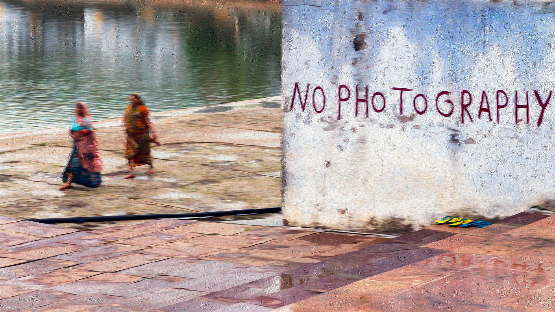 "No Photography" (oil on canvas)