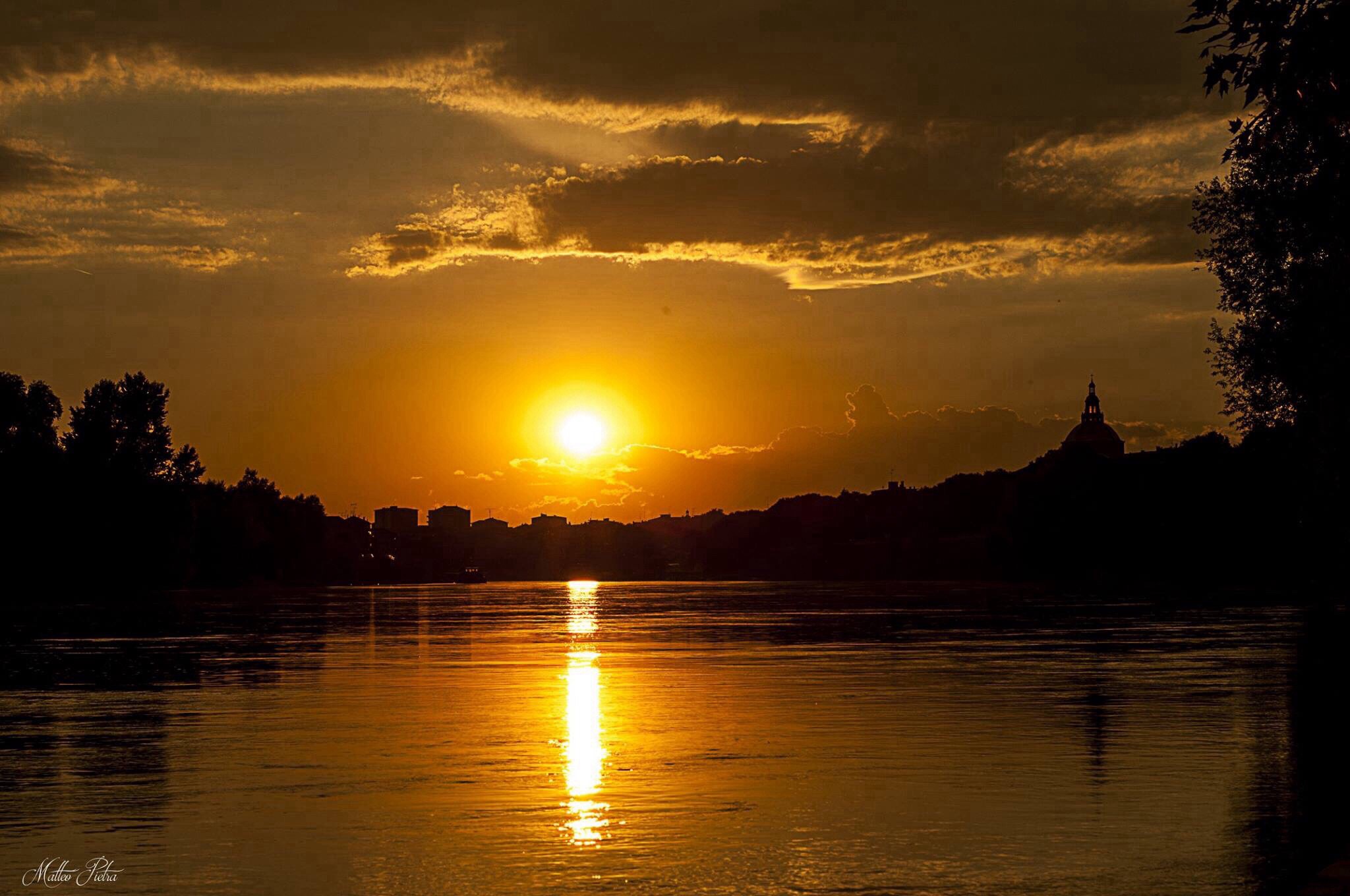 Tramonto sul fiume Ticino