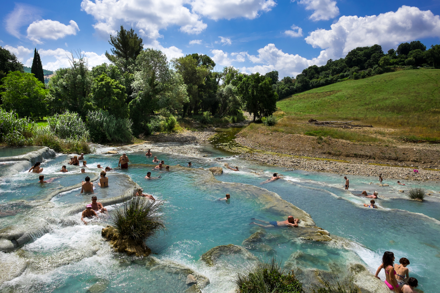The waterfalls in Saturnia