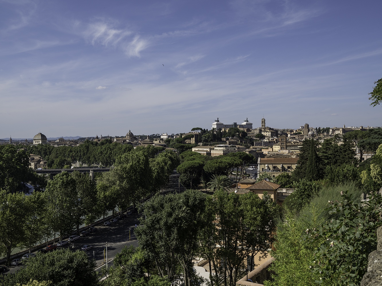 View of Rome from Savelli Park or Garden of aranc
