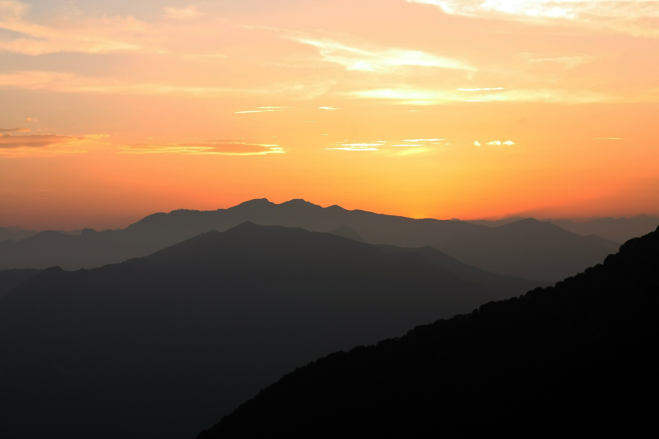 Tramonto dal monte Palanzone