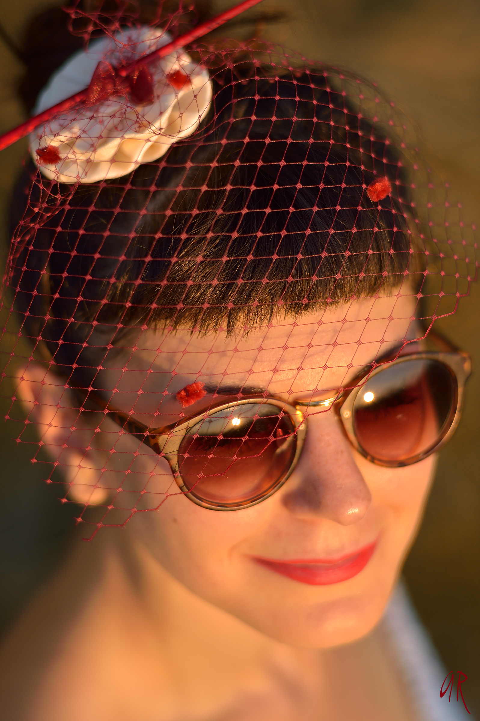 Sunset in the glasses