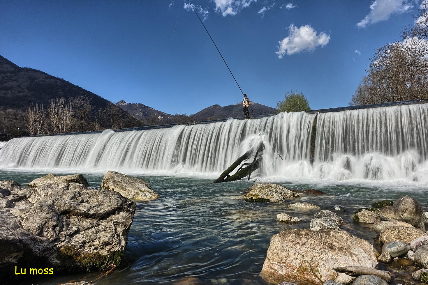 A fisherman on the Serio.