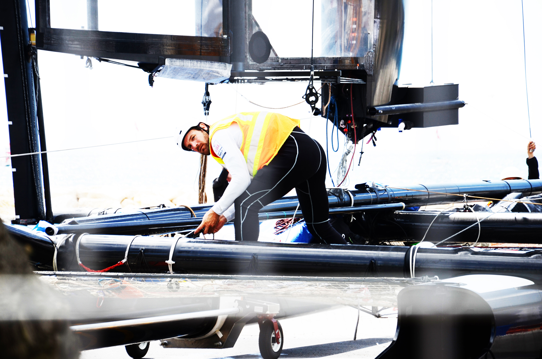 Installing the Oracle catamaran.