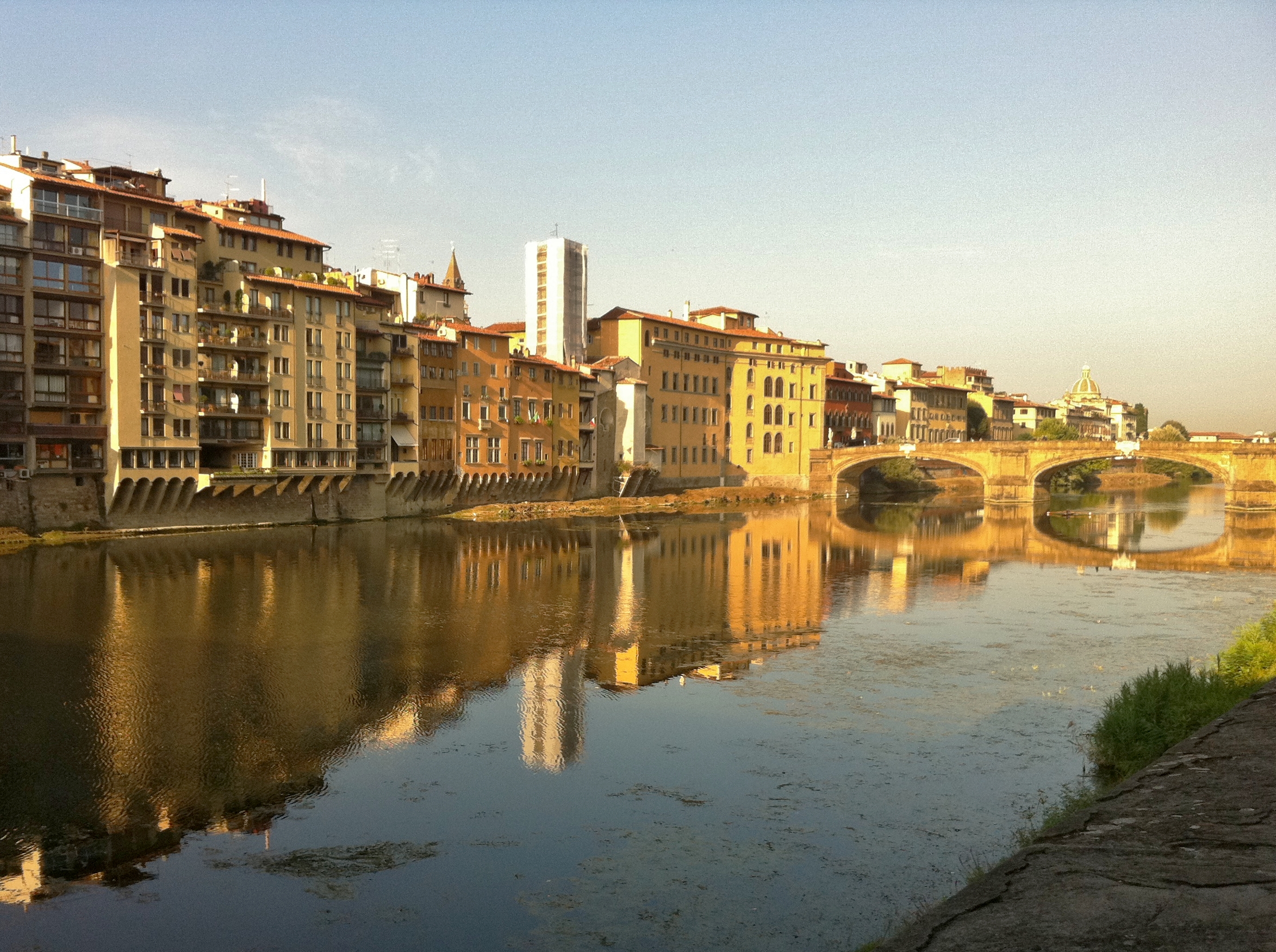 Florence, Ponte Vecchio reflection sull 'Arno