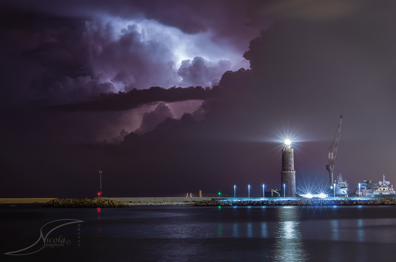 Lighthouse In Storm