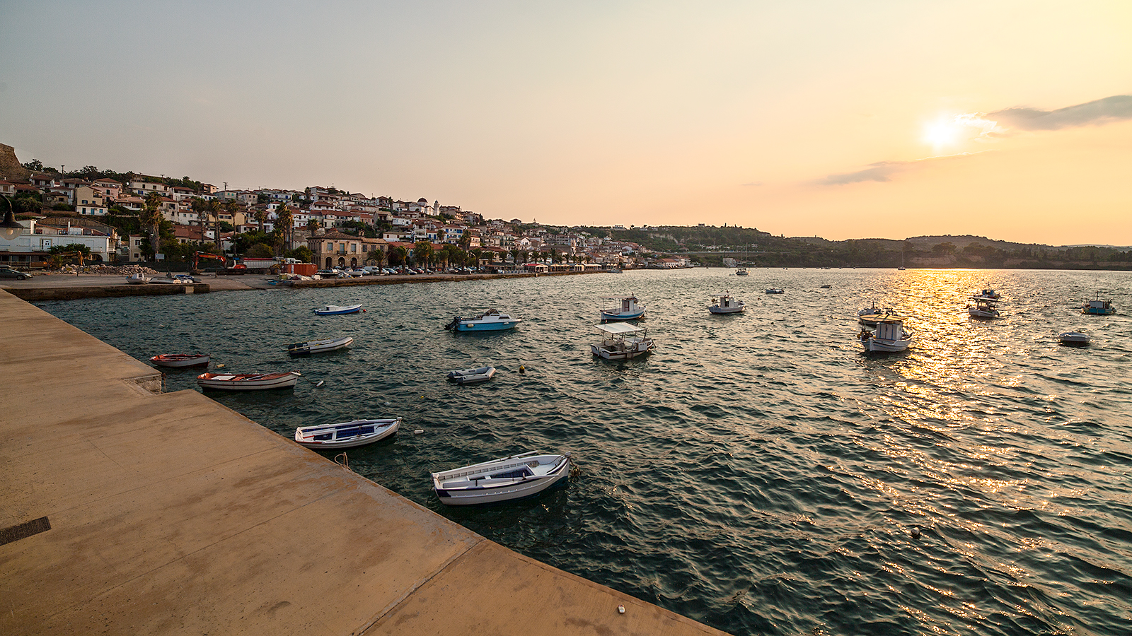 Koroni at sunset