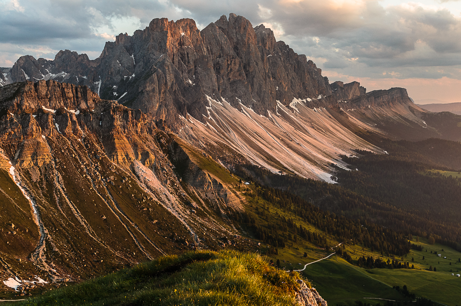 Panorama sulle Odle e la Val di Funes