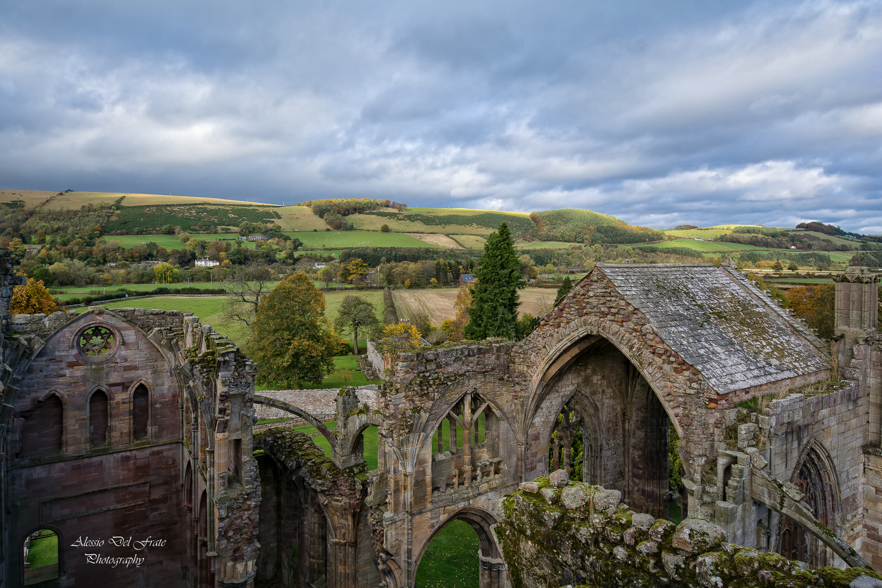 Observing The hills from above Melrose abbey !!!