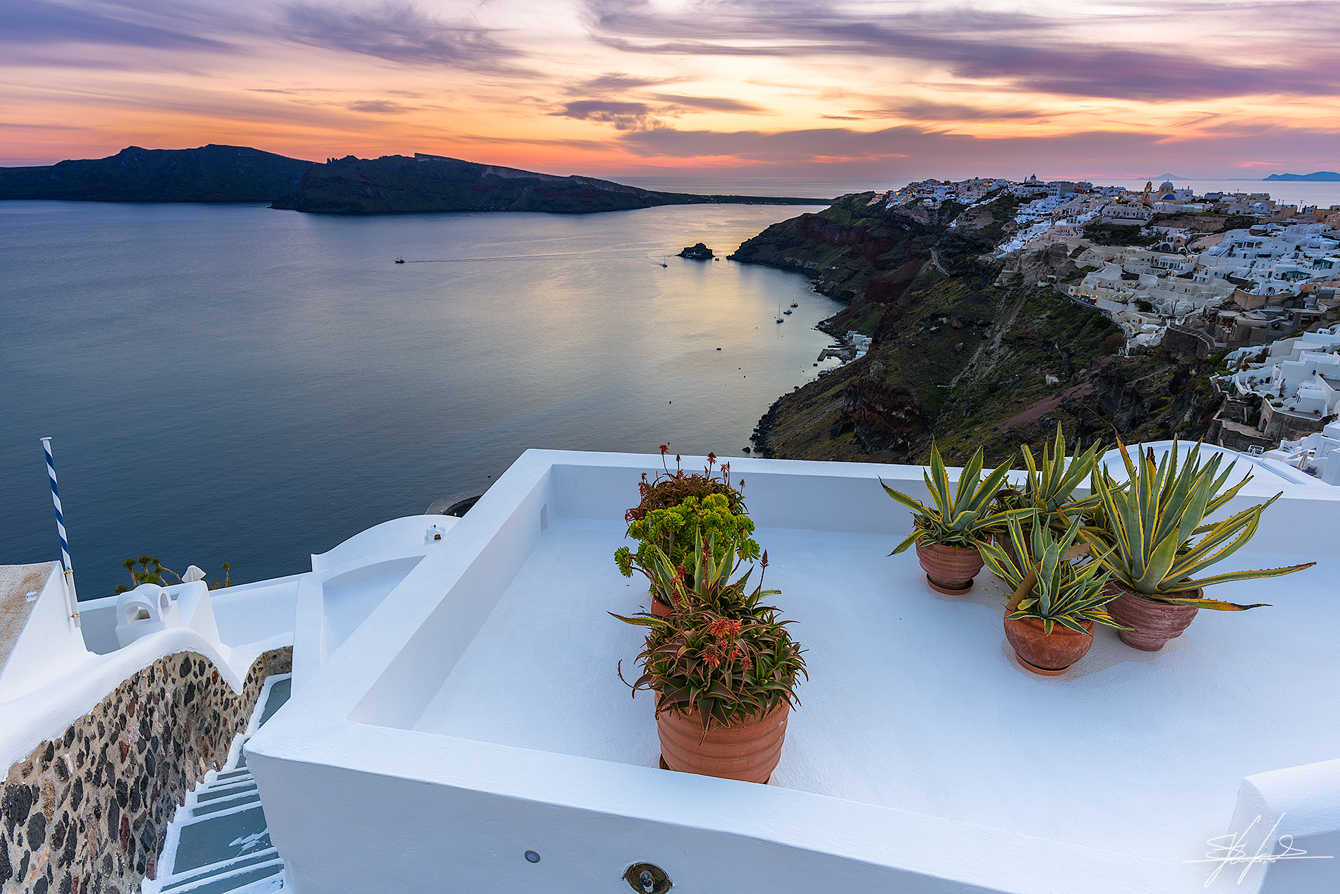 Oia at sunset