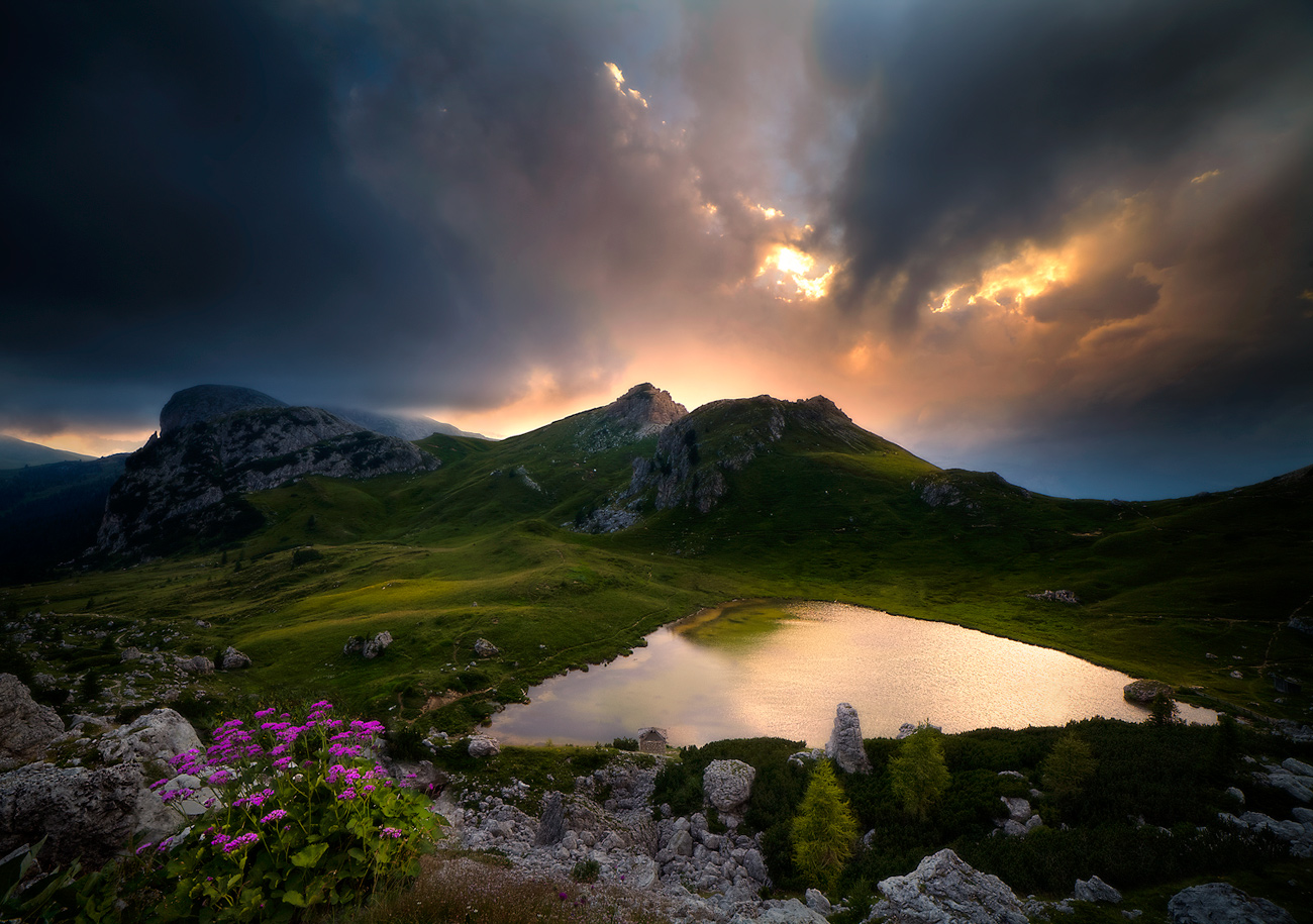 Sunset at Step Valparola