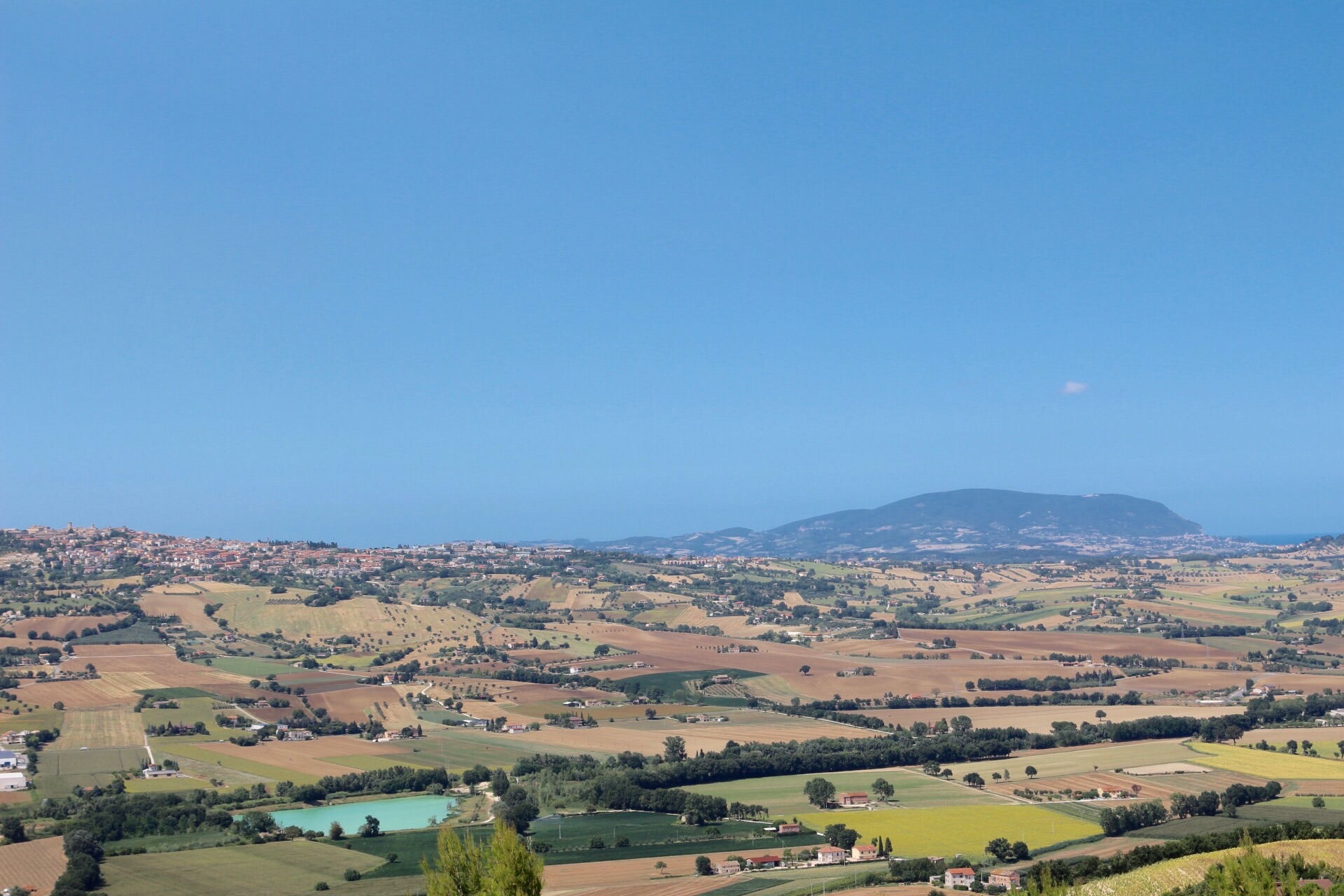 Il Conero...là in fondo.