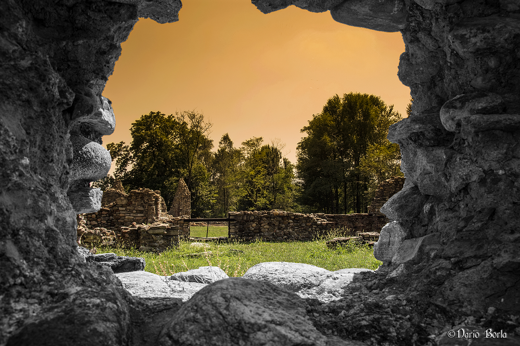 Through a frame .....