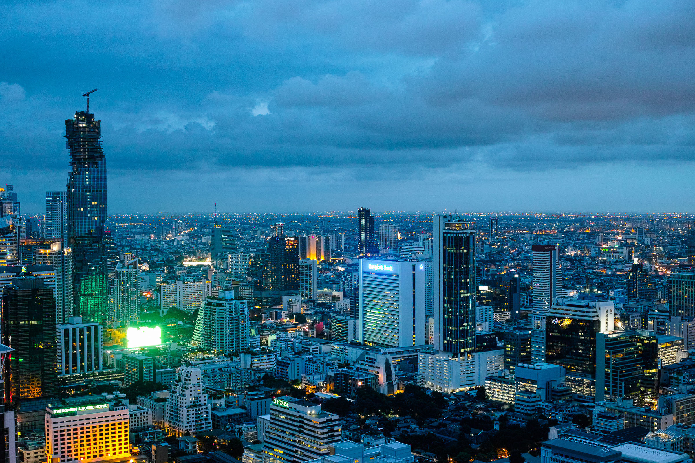 Vista di Bangkok dal Moon Bar