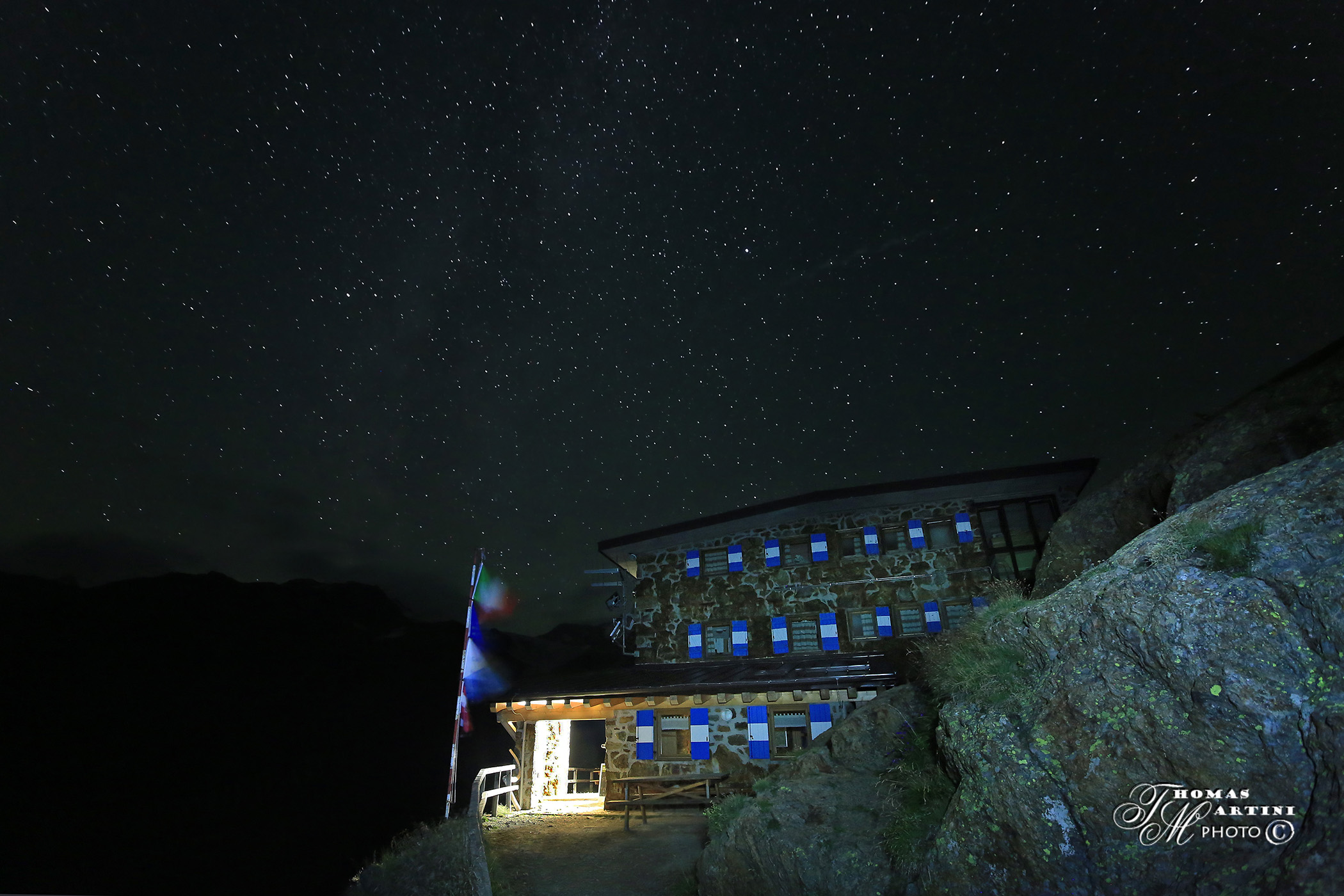 Rifugio Larcher Cevedale in notturna