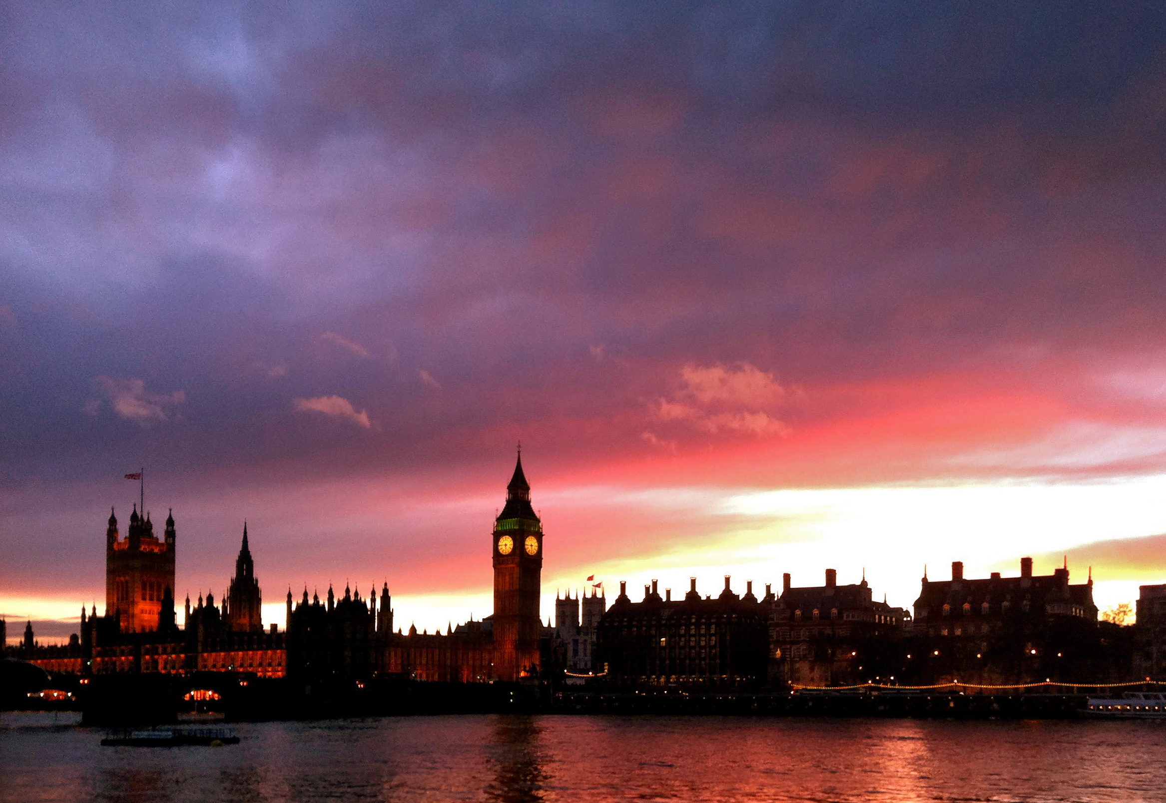 Tramonto a Westminster