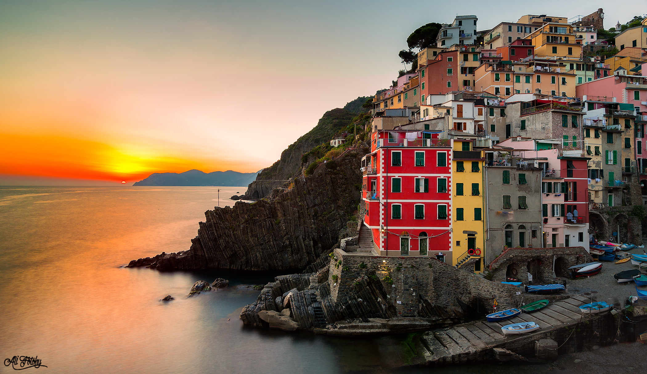 Tramonto su Riomaggiore