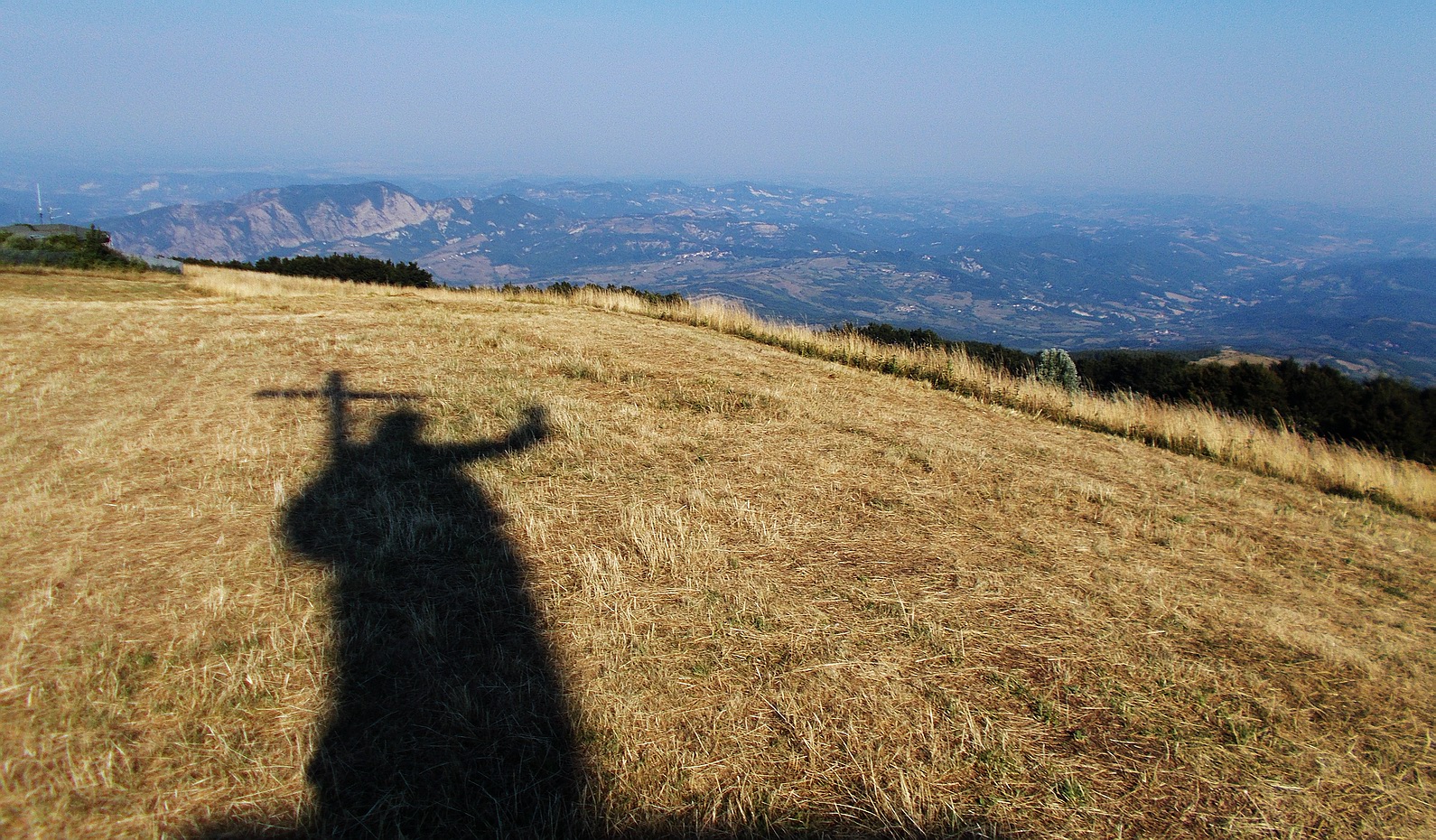 The shadow of the Redeemer on Mount Giarolo (m.1473)