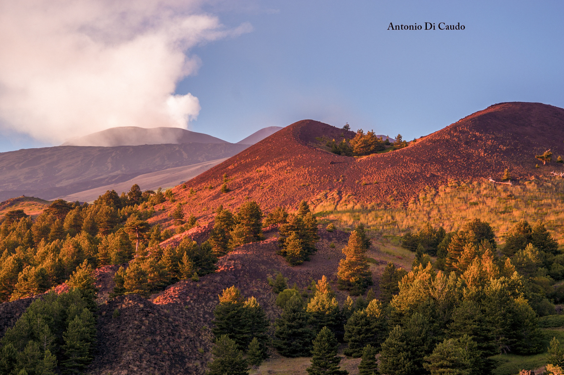 Sunset Etna, Mount black Zappini