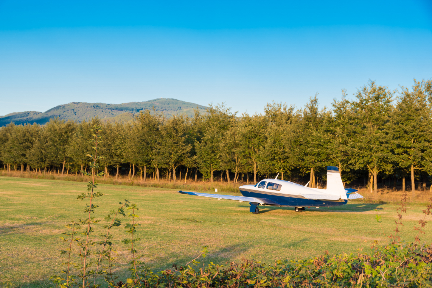 L'aereo pronto al decollo