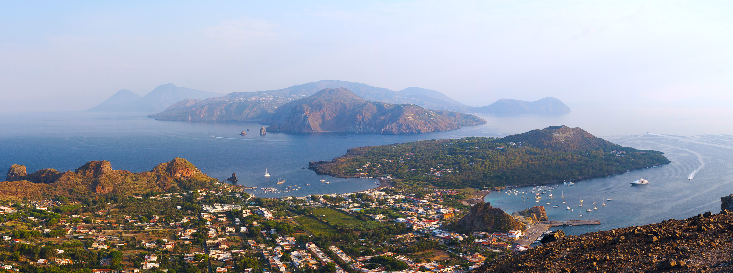 Panorama from the crater of Volcano
