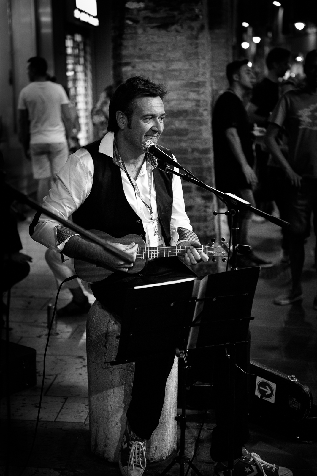 Suonatore di Ukulele al Ferrara Baskers Festival