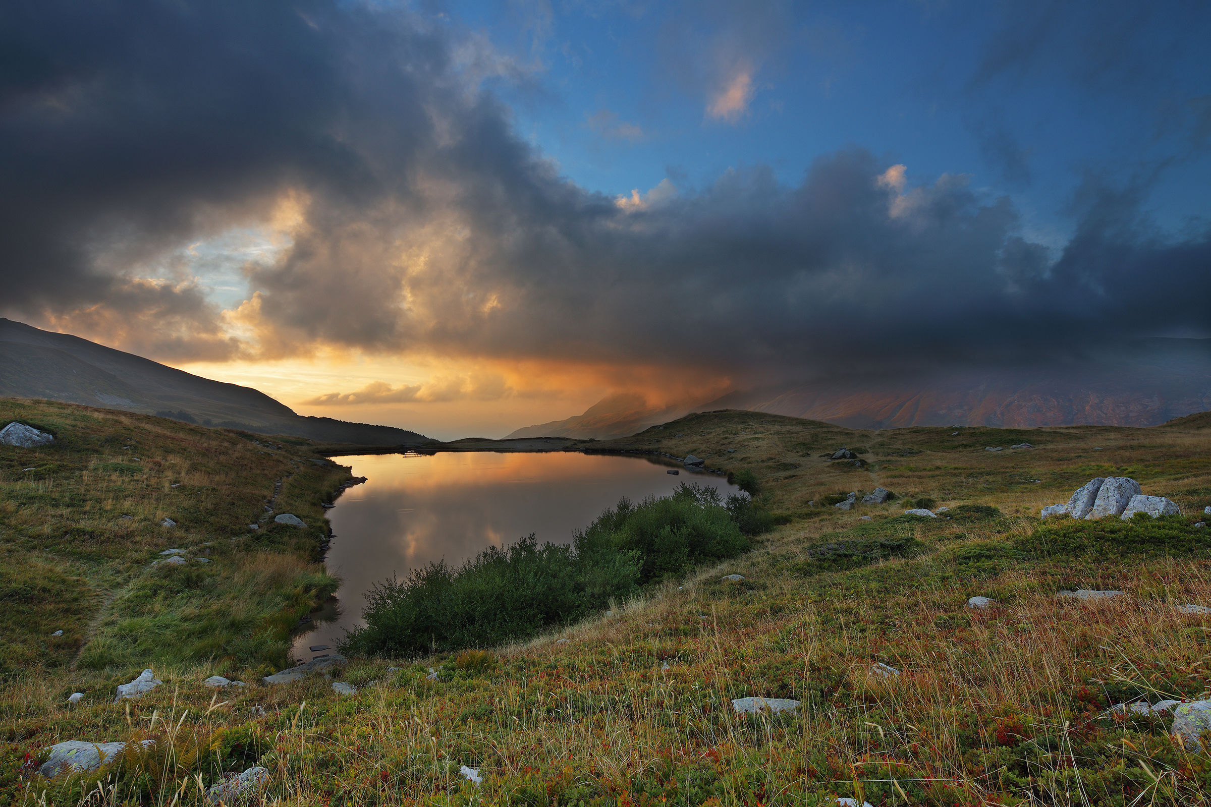 Tramonto al lago della Bargetana